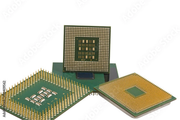 Fototapeta CPU isolated on white background