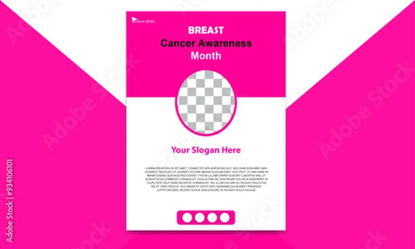 Obraz Poster Template For World Cancer Day