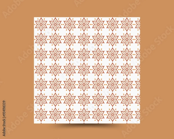 Obraz Stylish flower line pattern background