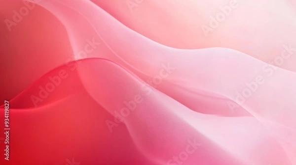 Fototapeta Smooth gradient background transitioning from light pink to deep red with subtle variations in tone, creating a soft, modern look.