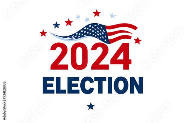 Fototapeta 2024 US election sign, AI generated