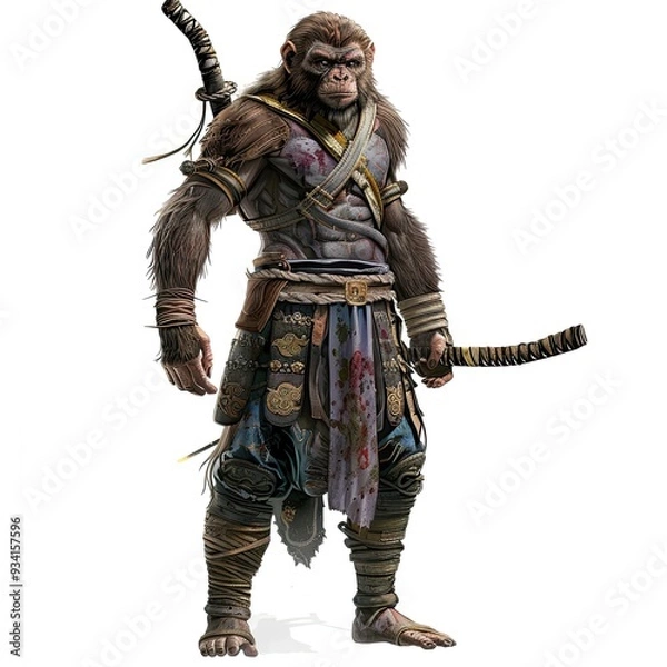 Obraz Anime Monkey Warrior