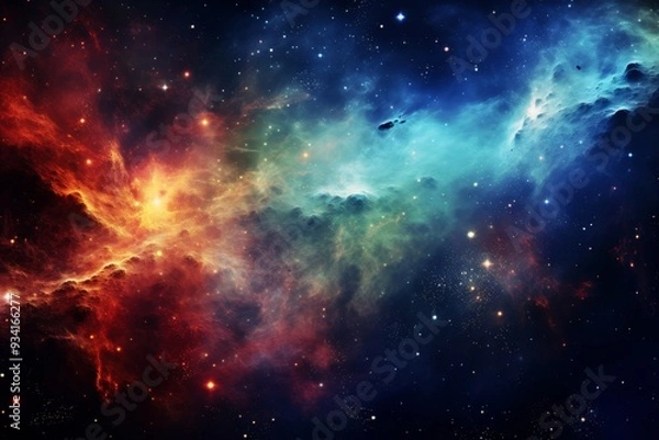 Fototapeta Cosmic Nebula: A Symphony of Stars and Color