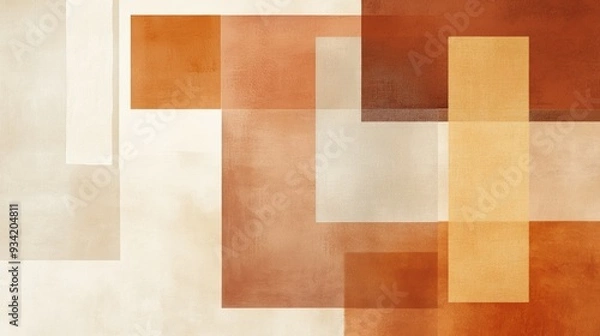 Fototapeta Abstract square wallpaper in brown and cream tones