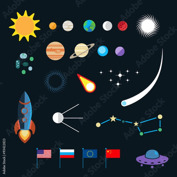 Obraz Space icon set