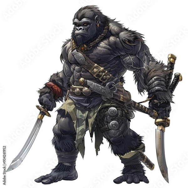 Obraz Anime Gorilla Warrior