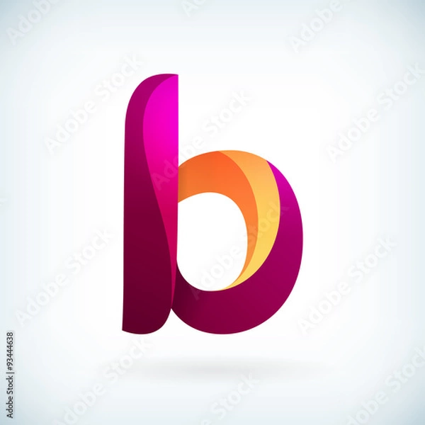 Obraz Modern twisted letter b
