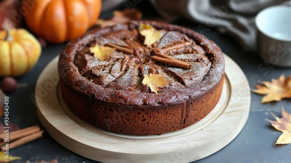 Obraz Autumnal spiced cake