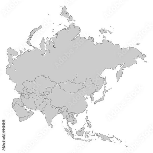 Obraz Asien Karte