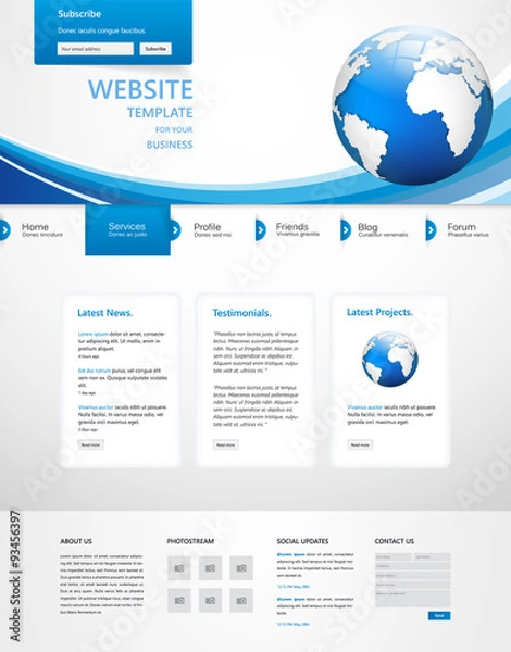 Fototapeta Business Website Template Vector Design