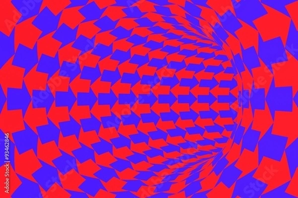 Fototapeta Two Way Communication Concept - Red and Blue Arrows Tunnel Background