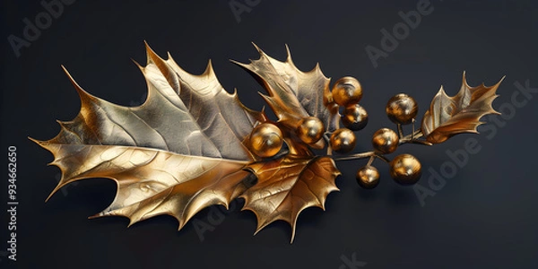 Obraz golden autumn leaf