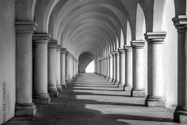 Obraz Repeating Patterns of Archways in Architecture