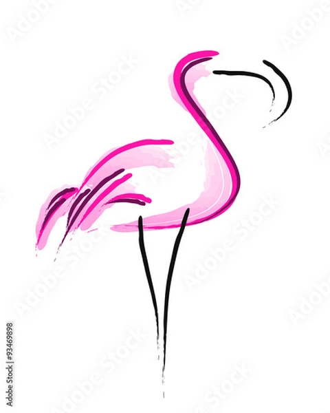 Fototapeta Flamingos simple symbol