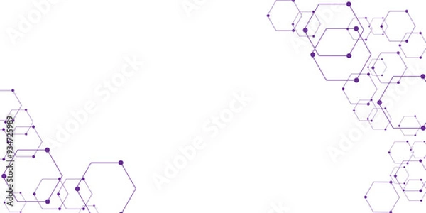 Fototapeta Abstract cube hexagon shape background, hexagon shape pattern innovative concept background.