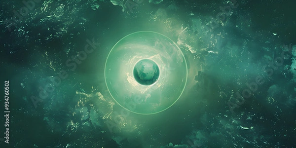 Obraz Abstract Cloudy Turquoise-Green Storm
