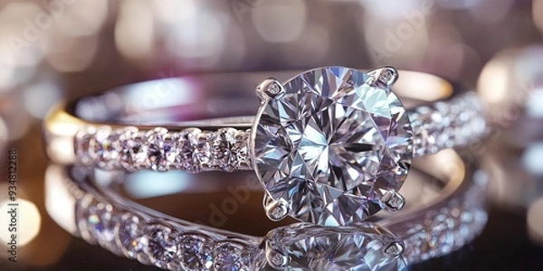 Fototapeta expensive engagement ring 