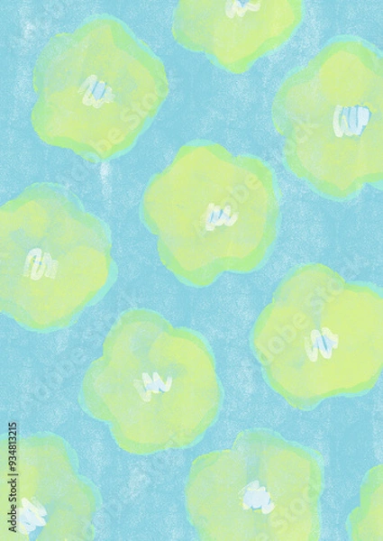 Obraz 水彩の淡い花柄