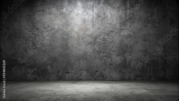 Fototapeta Abstract black wall texture with rough concrete floor background perfect for design projects