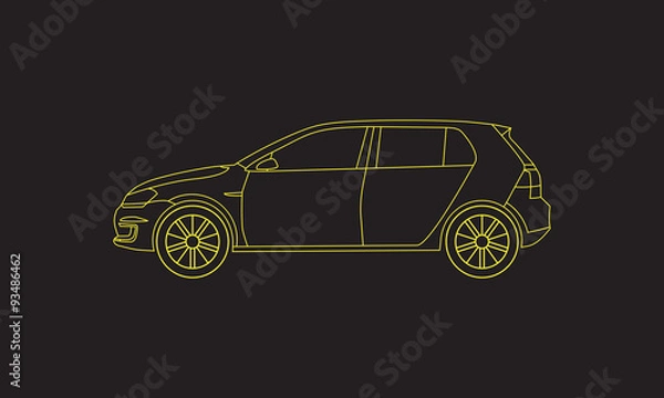 Obraz golf neon auto