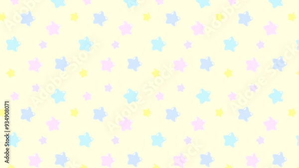 Fototapeta ファンシーポップなお星様パターン⭐︎