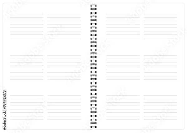 Fototapeta Notebook paper vector illustration eps 10