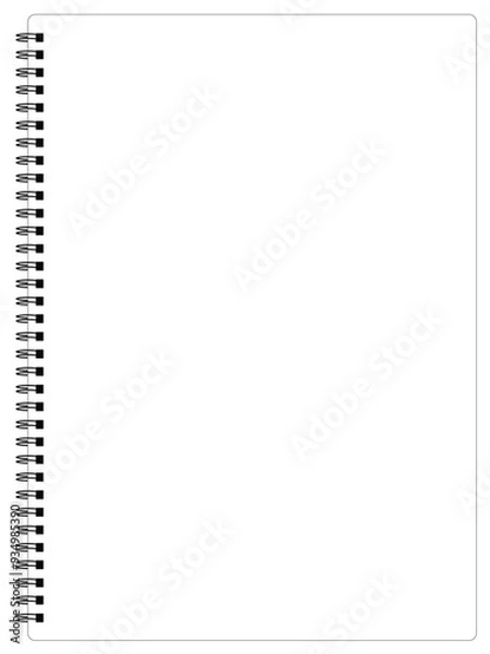 Fototapeta Empty notebook mockup vector eps 10