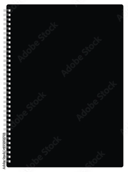 Fototapeta Black cover notebook vector eps 10