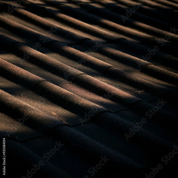 Obraz 햇살 받은 따스한 느낌의 슬라브 지붕