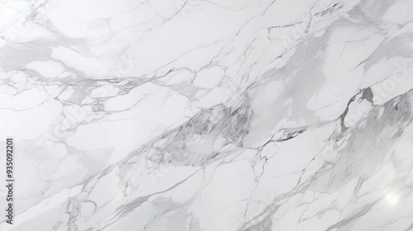 Obraz white carrara statuario marble texture background, calacatta glossy marbel with grey streaks, satvario tiles, bianco superwhite, italian blanco catedra stone texture for digital wall and floor , ai