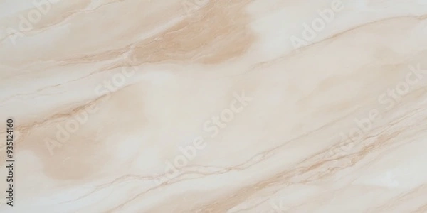 Fototapeta Close-up of smooth and glossy light beige marble surface with po