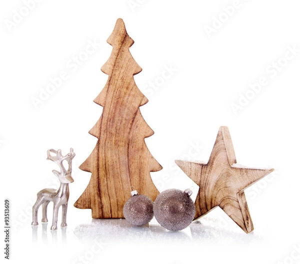 Obraz Świąteczne dekoracje na białym tle