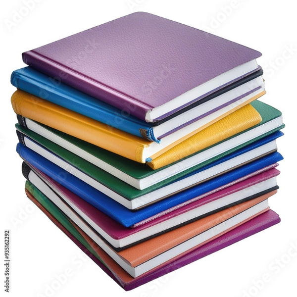 Fototapeta Stack of notebooks with colored covers