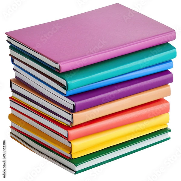 Fototapeta Stack of notebooks with colored covers
