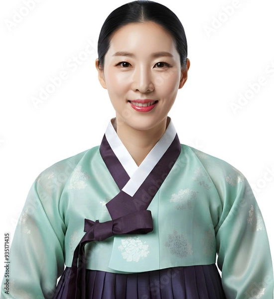 Obraz 한복입고 웃는 여성