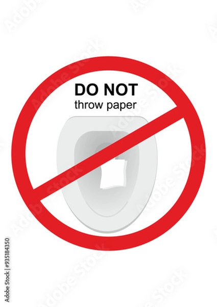 Obraz Do not throw the paper. the forbidding sign
