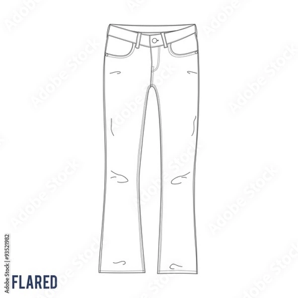 Obraz flared jeans