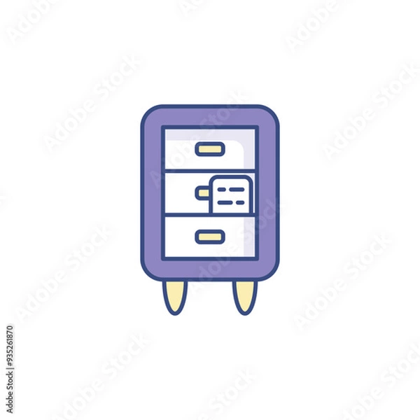 Fototapeta Free Drawer icon design with white background stock illustration