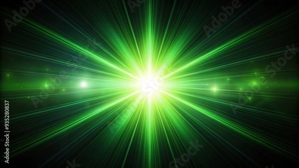 Obraz Green lens flare over a dark background, green, lens flare, light effect, abstract, vibrant, color