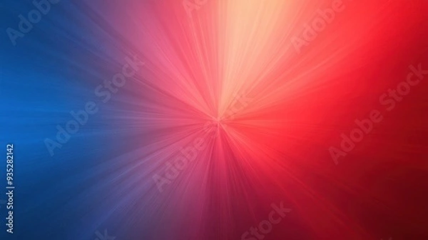 Fototapeta A vibrant abstract background blending blue and red hues with radial lines.