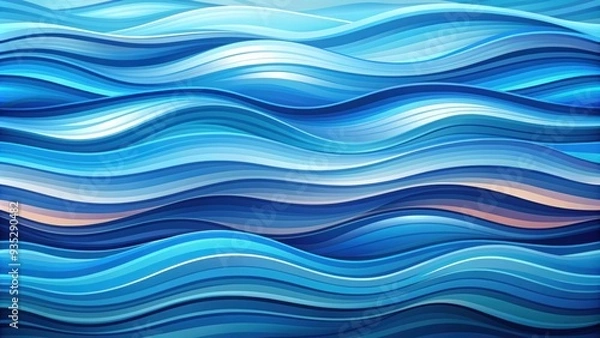 Fototapeta Abstract background with varying shades of blue waves, abstract, background, waves, water, design, texture, pattern, flow, motion