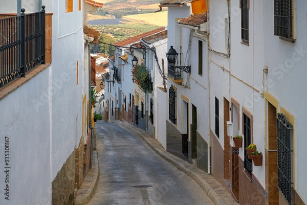 Obraz A narrow street in the Andalusian village of Zahara de la Sierra