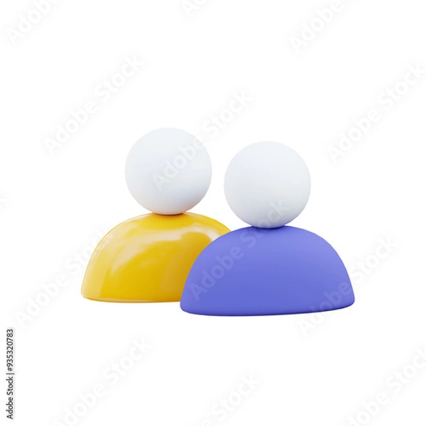 Obraz 3D Business Team Collaboration Icon