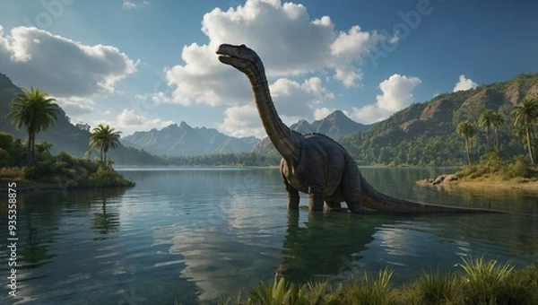 Obraz dinosaurs in the desert