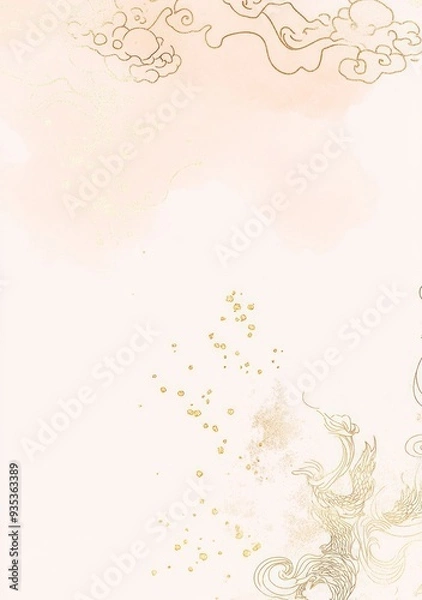 Fototapeta A decorative background featuring soft colors and abstract designs.
