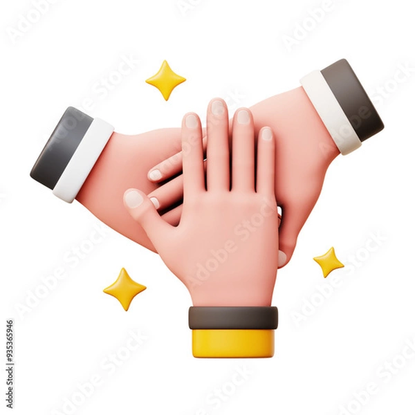 Obraz 3d hand union