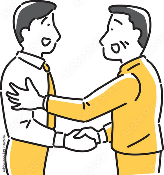 Fototapeta 後輩を励ます先輩社員