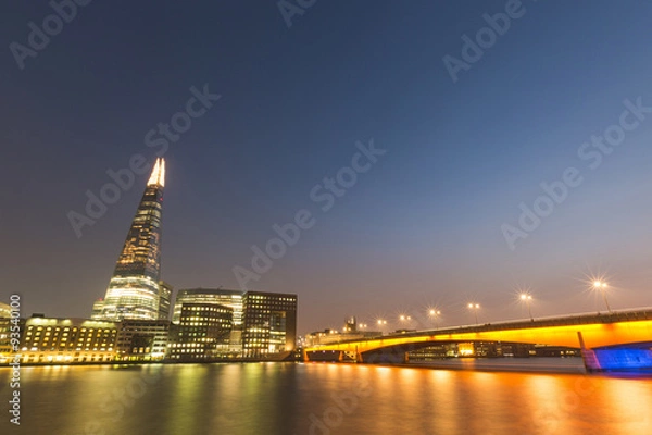 Obraz London cityscape at night, long exposure.