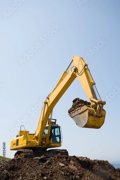 Obraz excavator on a working platform..
