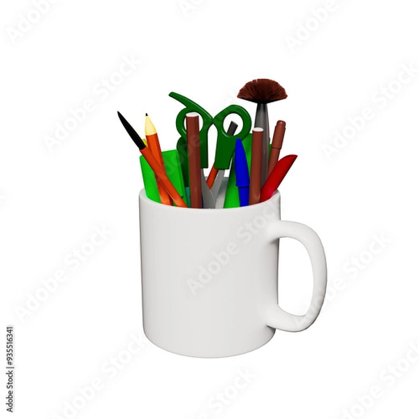 Fototapeta School Elements 3D 